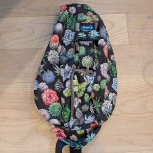 KAVU Succulent cactus Rope Bag Crossbody Sling Backpack plants Rare